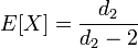 Expected value for an F-distribution random variable formula